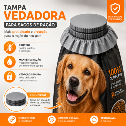 PetFresh - Tampa Veda Saco de Ração 100% Hermética